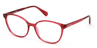 Max & Co .  Mo5107 Eyeglasses In Shiny Red  / Clear Demo Lens