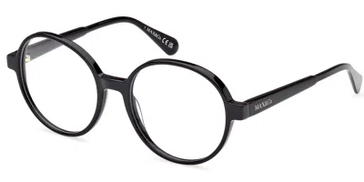Max & Co .  Mo5108 Eyeglasses In Black / Clear Demo Lens