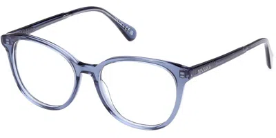 Max & Co .  Mo5109 Eyeglasses In Shiny Blue / Clear Demo Lens
