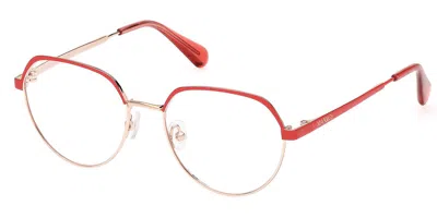 Max & Co .  Mo5110 Eyeglasses In Shiny Rose Gold / Clear Demo Lens