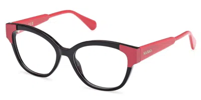 Max & Co .  Mo5117 Eyeglasses In Shiny Black / Clear Demo Lens