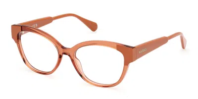 Max & Co .  Mo5117 Eyeglasses In Shiny Orange / Clear Demo Lens
