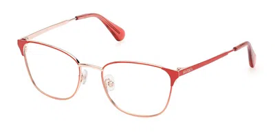 Max & Co .  Mo5118 Eyeglasses In Shiny Red / Clear Demo Lens