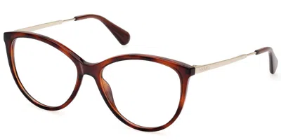 Max & Co .  Mo5120 Eyeglasses In Dark Havana / Clear Demo Lens