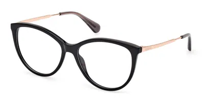 Max & Co .  Mo5120 Eyeglasses In Shiny Black / Clear Demo Lens