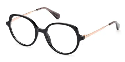 Max & Co .  Mo5121 Eyeglasses In Black / Clear Demo Lens