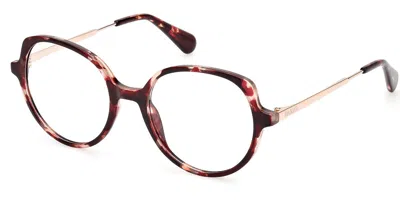 Max & Co .  Mo5121 Eyeglasses In Coloured Havana / Clear Demo Lens