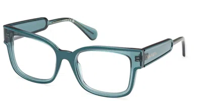 Max & Co .  Mo5133 Eyeglasses In Shiny Light Green  / Clear Demo Lens