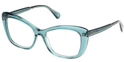 Max & Co .  Mo5143 Eyeglasses In Shiny Light Green