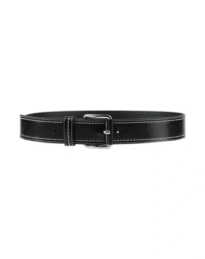 Max & Co . Mcafronda Woman Belt Black Size Xs Calfskin