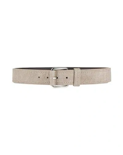 Max & Co . Mcafuggito Woman Belt Grey Size S Leather