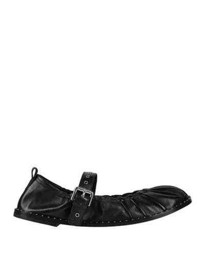 Max & Co . Mcamia Woman Ballet Flats Black Size 6 Leather