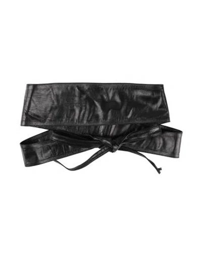 Max & Co . Mcapotente Woman Belt Black Size M Sheepskin
