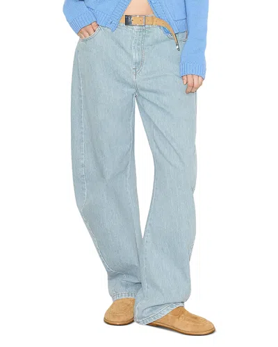 Max & Co . Mcocandtore Mid Rise Barrel Leg Jeans In Light Blue