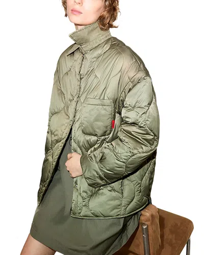 Max & Co . Mcogiugno Water Repellent Technical Shacket In Green