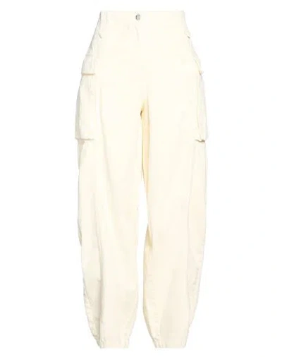 Max & Co . Mcogomma Woman Jeans Ivory Size 2 Cotton In White