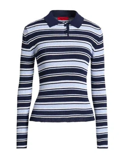 Max & Co . Mcolocusta Woman Sweater Sky Blue Size Xl Polyester, Cotton