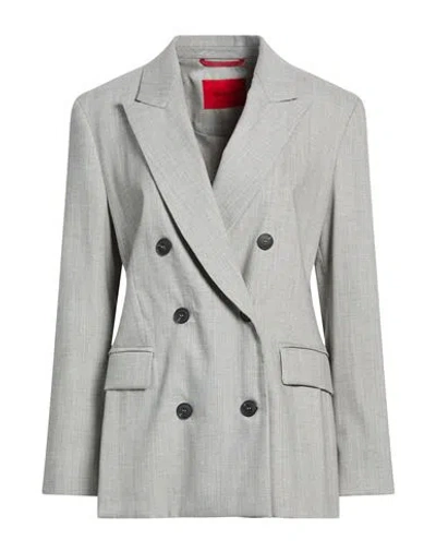 Max & Co . Mconodo Woman Blazer Grey Size 2 Virgin Wool, Cotton
