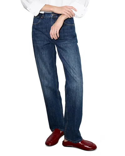 Max & Co . Mcopanetto Mid Rise Slim Fit Jeans In Navy In Blue