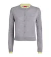 Max & Co Merino Wool Cardigan In Gray