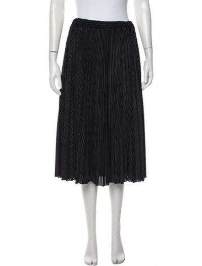 Pre-owned Max & Co Merino Wool Midi Length Skirt In Black