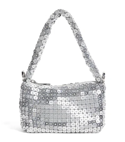 Max & Co Metal Mesh Shoulder Bag In White