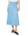 Max & Co Taffeta Corollo Maxi Skirt In Sky Blue