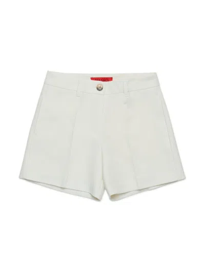 Max & Co Kids' Mid-rise Tailored Shorts In White