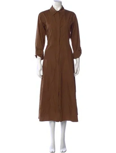 Pre-owned Max & Co Midi Length Dress In Brown