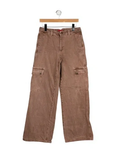 Pre-owned Max & Co Mid-rise Wide Leg Jeans In Brown