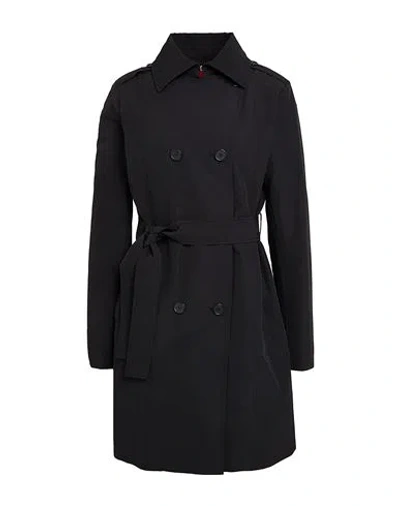 Max & Co . Milo Woman Overcoat & Trench Coat Black Size 6 Cotton, Polyamide