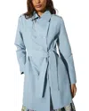 Max & Co Double-breasted Trench Coat In Light Blue