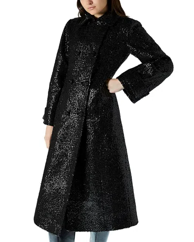 Max & Co . Mina Sequin Coat In Black