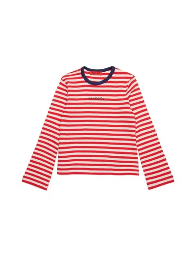 Max & Co . Mini Cotton Shirt For Girls In Multicolour