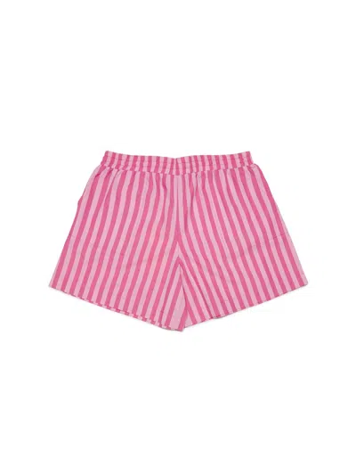 Max & Co . Mini Cotton Shorts For Girls In Pink