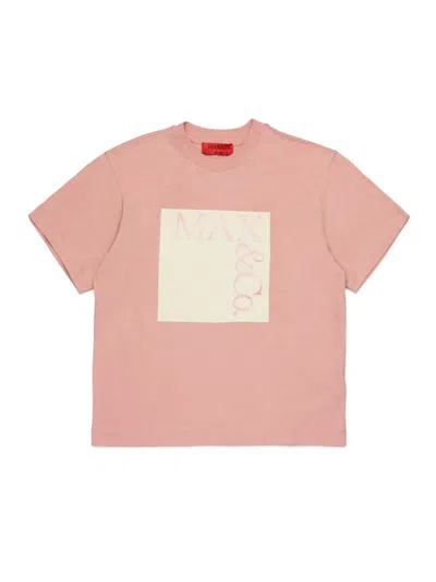 Max & Co . Mini Cotton T-shirt For Girls In Pink