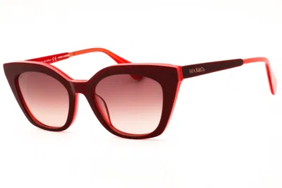 Max & Co Mo0002 Cat-eye Acetate Sunglasses In Burgundy