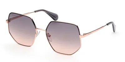 Max & Co Mo0026 33b Women's Sunglasses Rose-gold Size 57