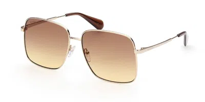 Max & Co Mo0029 32f Women's Sunglasses Gold Size 59 In Pink