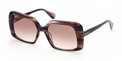 Max & Co Mo0031 Wood 45f Women's Sunglasses Brown Size 55