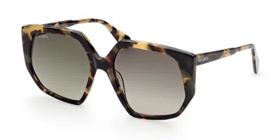 Max & Co Mo0032 55p Women's Sunglasses Tortoiseshell Size 58 In White