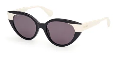 Max & Co Mo0039 01a Women's Sunglasses Black Size 54 In Pink