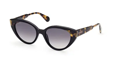 Max & Co Mo0039 01b Women's Sunglasses Black Size 54 In Brown