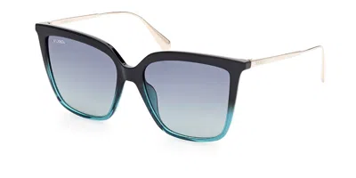 Max & Co Mo0043 92w Occhiali Da Sole Neri Per Donna In Multi