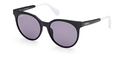 Max & Co Mo0044 01a Occhiali Da Sole Neri Per Donna In Black