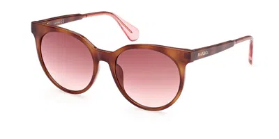 Max & Co Mo0044 53t Occhiali Da Sole Tartarugatishell Per Donna In Brown