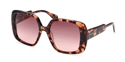 Max & Co Mo0048 55f Women's Sunglasses Tortoiseshell Size 56 In Purple