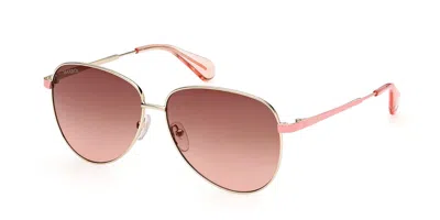 Max & Co Mo0049 32f Women's Sunglasses Gold Size 58