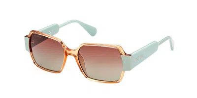 Max & Co Mo0051 74f Women's Sunglasses Orange Size 54