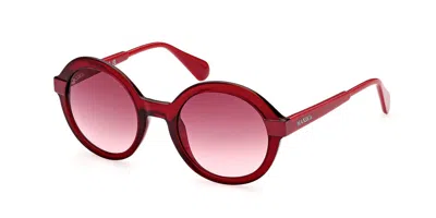 Max & Co Mo0052 81z Women's Sunglasses Red Size 50